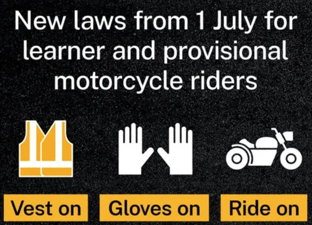 New laws from 1 July for learner and provisional motorcycle riders